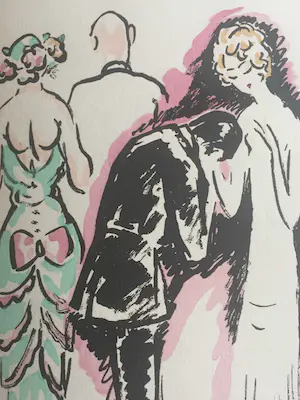 Kees van Dongen - Pochoir - Gekleurde editie - De handkus - 1925 kopen? Bied vanaf 155!