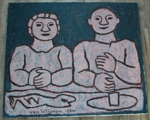 Koos van Vlijmen - Olieverf op doek - 1984 kopen? Bied vanaf 195!