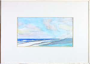 Paul Overhaus - Krijttekening op papier, Zonder titel - Ingelijst verkocht voor € 50!