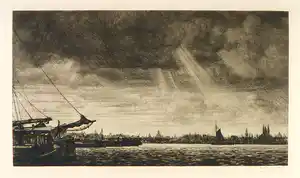 Albert Hemelman - Ets, De haven van Amsterdam verkocht voor € 60!