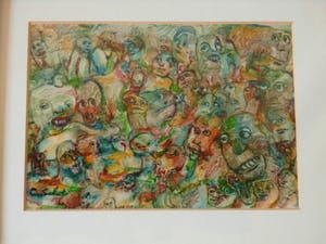 Carla Schot - Olieverfschilderij - Figuren [6-10-27] kopen? Bied vanaf 60!