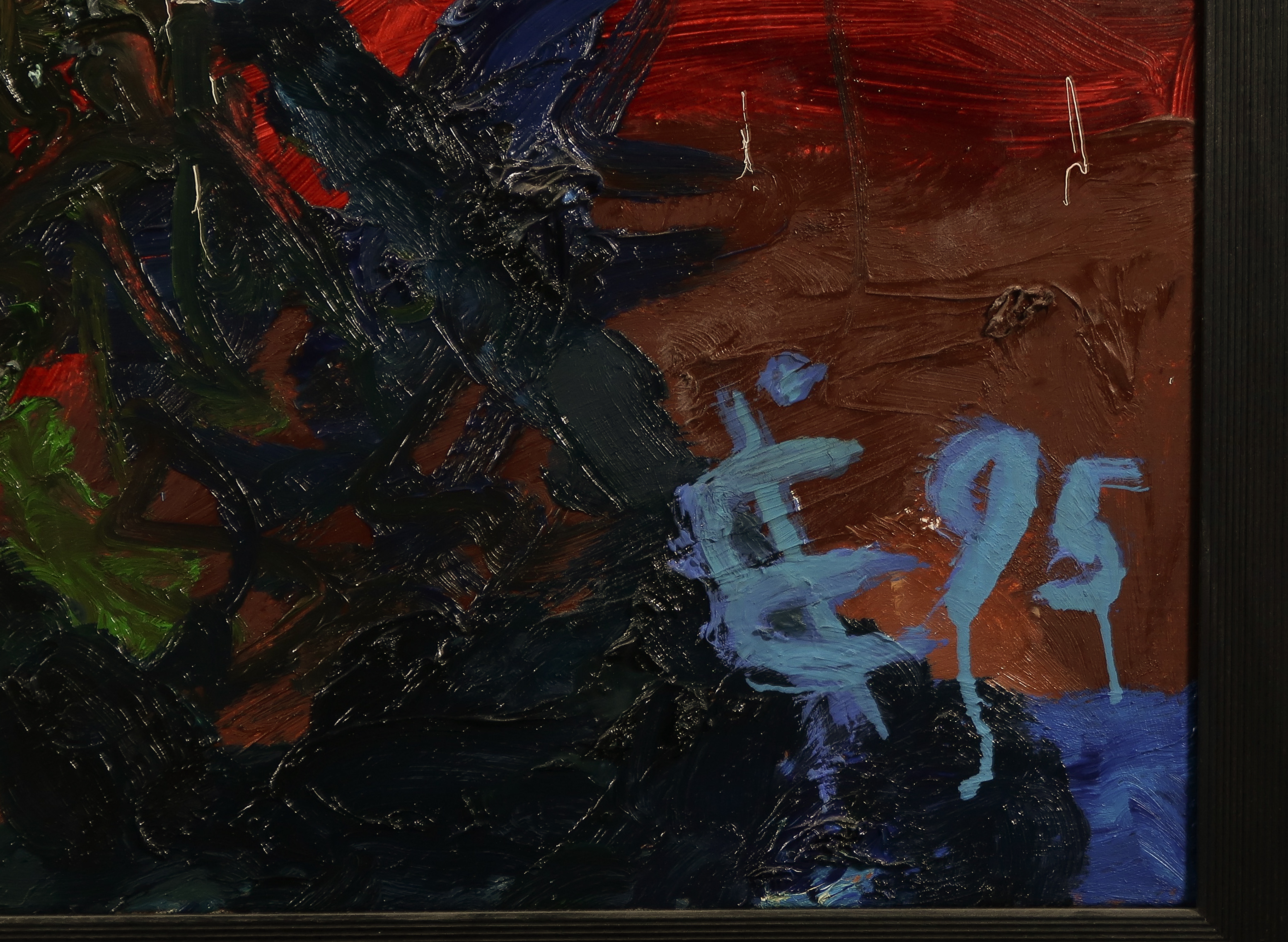 Albert Niemeyer - Acryl op doek, Witte dieren in het donker - Ingelijst (Zeer groot) kopen? Bied vanaf 1000!