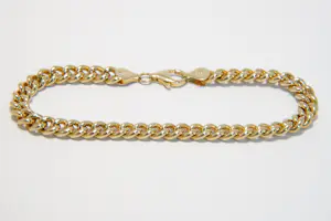 09 - Unisex massief 14 Krt geel-gouden armband - gourmette schakel - ZWAAR! kopen? Bied vanaf 1480!