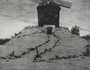 Willem Witjens - Gesigneerde ets uit 1948 - "Molen bij Zeddam" kopen? Bied vanaf 1!