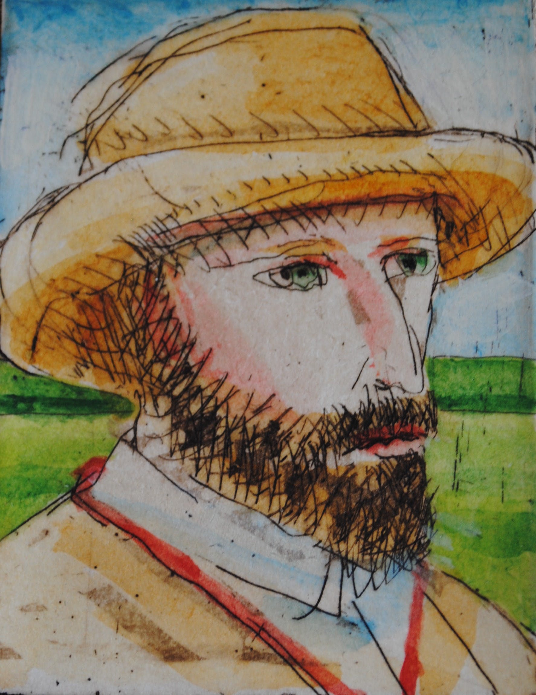 Arja van den Berg - (3x) Kleurenets - Van Gogh - 1990 kopen? Bied vanaf 59!