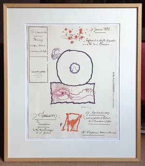 Pierre Alechinsky - L'Avenir de la propriété, litho + ets (netjes ingelijst) kopen? Bied vanaf 695!
