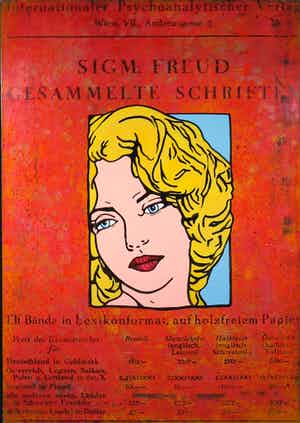 Jan Bollaert - Gemengde techniek op board, Freud-Girl/OR (Groot) verkocht voor € 125!