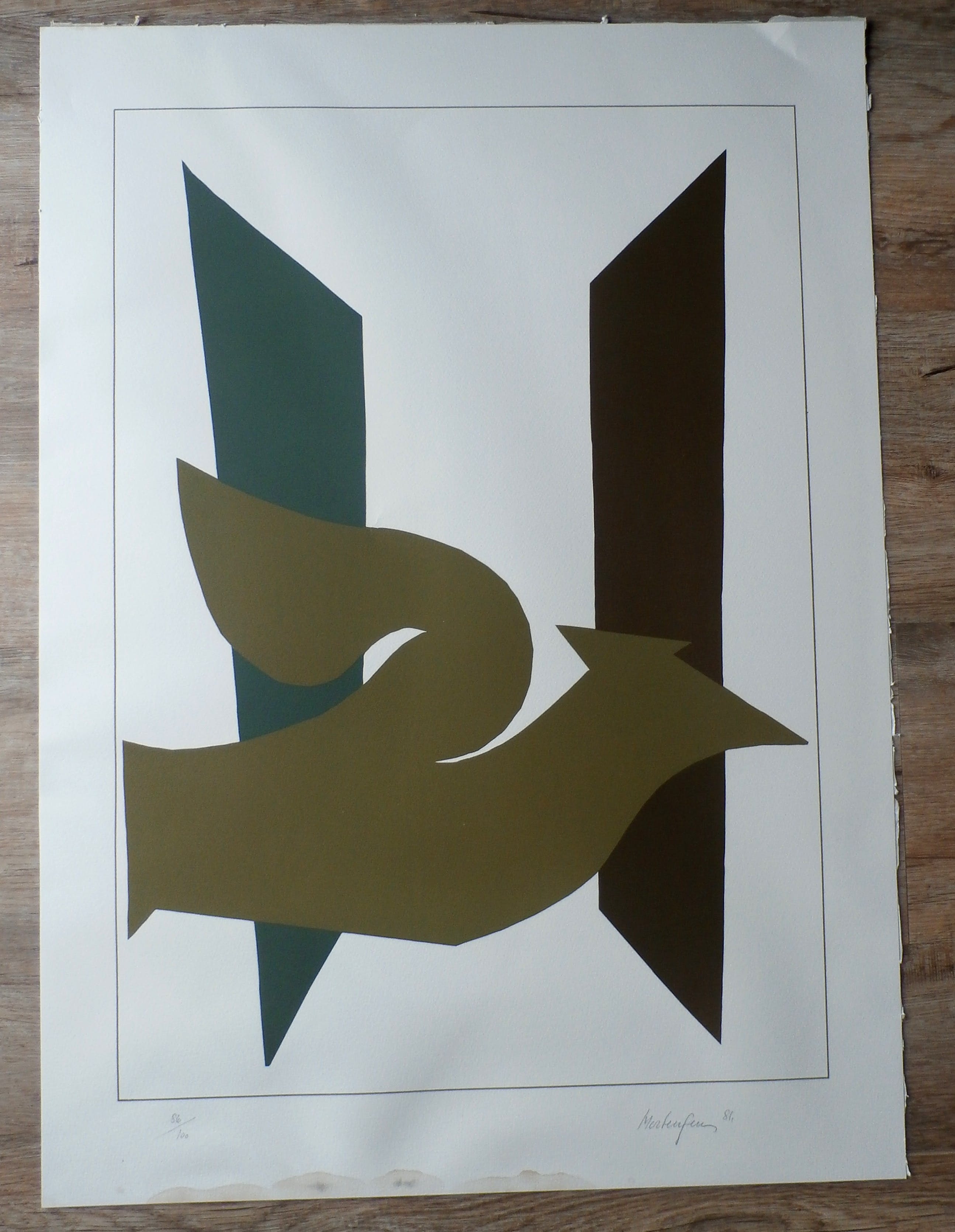 Richard Mortensen - 2 zeefdrukken: Geometrisch abstracte composities kopen? Bied vanaf 150!
