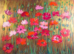 Maya Wildevuur - Acryl en goudverf op doek, Autum - Ingelijst (Groot) kaufen? Bieten Sie von 500!