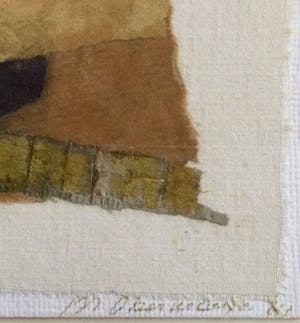 Merapi Obermayer - Collage van papier op linnen - ingelijst kopen? Bied vanaf 65!