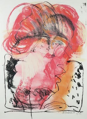 Kees van Bohemen - Litho, Vrouw met rood haar - Ingelijst (Groot) kopen? Bied vanaf 100!