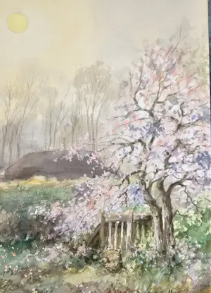 Jan Schaeffer - Landschap met bloesembomen kopen? Bied vanaf 69!