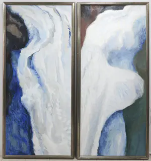 Marian Plug - Olieverf op doek, Waterval - Ingelijst (Zeer Groot) kopen? Bied vanaf 200!
