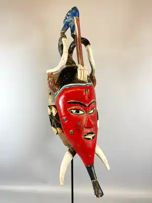 Guro - African Guro masks - Congo. verkocht voor € 45!