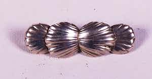 Zilveren broche met schelpjes. verkocht voor € 1!