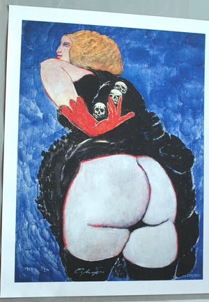 Ernst Fuchs - Kopfsammlerin -Giclee op linnen-Groot formaat- 2012 -handgesigneerd kopen? Bied vanaf 99!