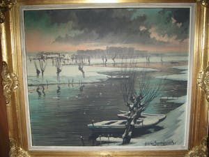 Achille van Sassenbrouck - Winterlandschap kopen? Bied vanaf 1300!