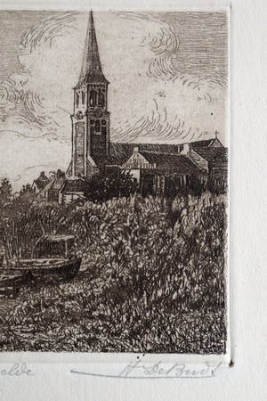 Henri De Budt - Ets - Sint Amands bij Puurs - De Schelde kopen? Bied vanaf 30!