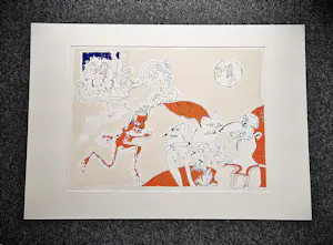 Lucebert - in kleine oplage (60) gemaakte kleuren zeefdruk - 1970 - in nieuwstaat ! kopen? Bied vanaf 181!