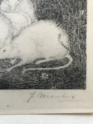 Jan Mankes - Originele Heliogravure 4 Muizen 1923 kopen? Bied vanaf 1!