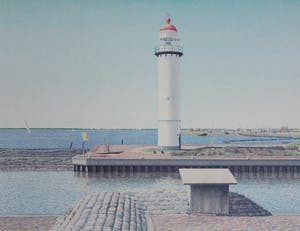Frans Room - Vuurtoren – Hellevoetsluis - kleurzeefdruk oplage 125 kopen? Bied vanaf 50!