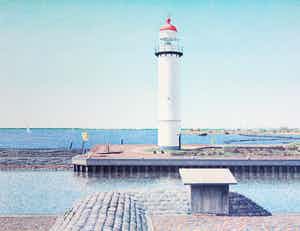 Frans Room - Vuurtoren – Hellevoetsluis - kleurzeefdruk oplage 125 verkocht voor € 50!