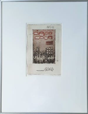 Jan Montyn - Ets: Voor nu + dan | 1977 | Ingelijst kopen? Bied vanaf 95!