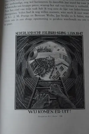 Maurits Cornelis Escher - 'Gedenkboek 1947' Met o.a; "wij komen er uit" Van M. Escher, kopen? Bied vanaf 450!