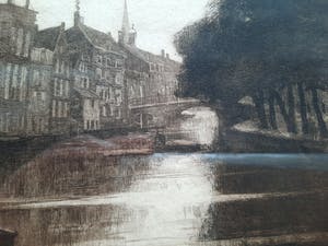 Jan Hillebrand Wijsmuller - N.Z Voorburgwal Amsterdam - ingelijst kopen? Bied vanaf 85!