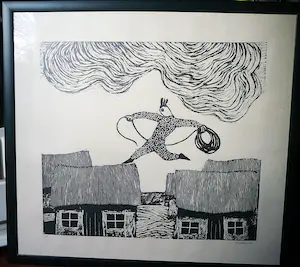 Niet of onleesbaar gesigneerd - Geen titel -houtdruk- kopen? Bied vanaf 1!