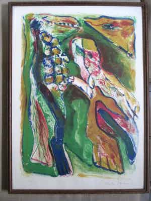 Martin Engelman - Ingelijste litho "un rendez-vous au Jardin zoologique" verkocht voor € 1!