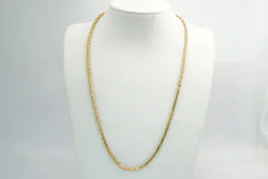 38 - Zo goed als nieuw en relatief lang 18krt geel-gouden "konings" collier kopen? Bied vanaf 2500!
