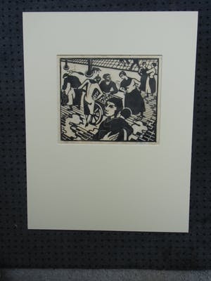 Wim Oepts - MARKTSCENE /// HOUTSNEDE VAN WIM OEPTS kopen? Bied vanaf 110!