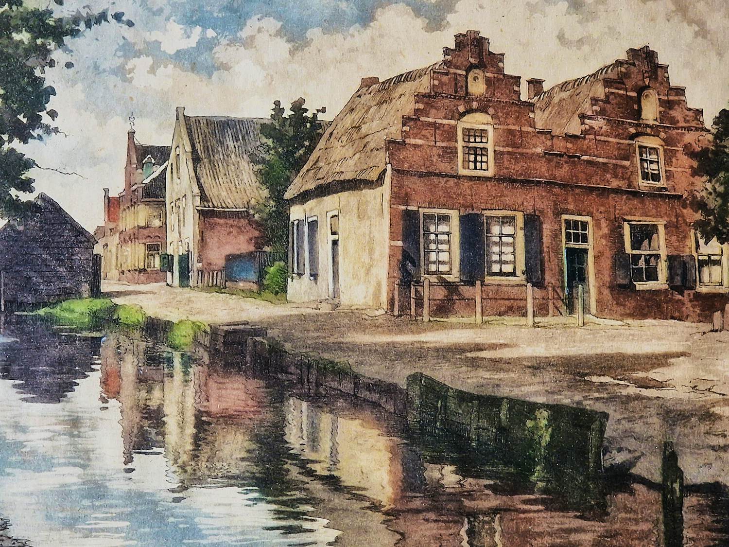 Hendrikus Roodenburg - Een zeldzame in 1931 gemaakte aquatint ets (mooi ingelijst) "Kockengen" kopen? Bied vanaf 49!
