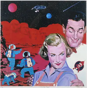Alfred Degens - Lambdaprint, The Red Planet - Ingelijst kopen? Bied vanaf 50!