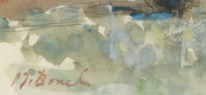 Piet van Boxel - Aquarel, Berglandschap kopen? Bied vanaf 1!