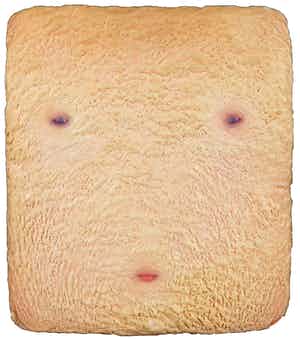 Vittorio Roerade - Encaustiek, collage en UV-spray op hout, Z.T. (Beachpeach) verkocht voor € 100!