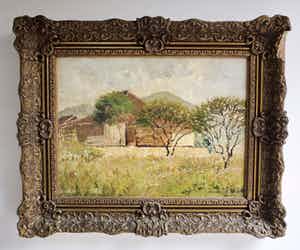 Clemence Pruijs van der Hoeven - Landschap met boerenschuur verkocht voor € 125!