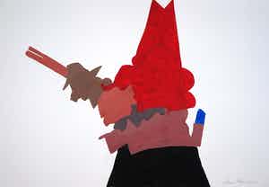 Henri Plaat - Gouache, Zonder titel verkocht voor € 1!