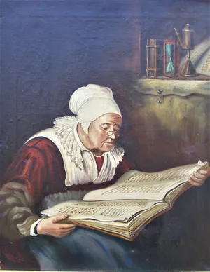 Bernhard Medema - Vrouw leest in de Bijbel. kopen? Bied vanaf 50!