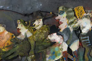 Werner Lehmann - Collage (3D), gouache, Ende der Vorstellung - Ingelijst kopen? Bied vanaf 250!