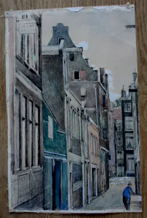 Herman Habes - Gemengde techniek: "Jeugd herberg" - 1962 kopen? Bied vanaf 150!