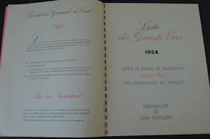 Kees van Dongen - Wijn catalogus NICOLAS. Aquarellen door Kees van Dongen. kopen? Bied vanaf 65!