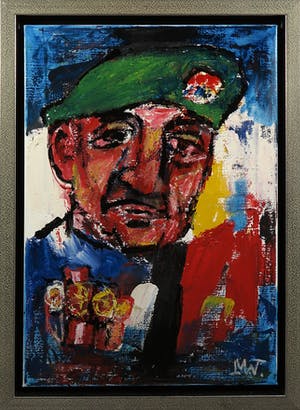 Martin van Wordragen - Gemengde techniek op doek, Oudstrijder - Ingelijst kopen? Bied vanaf 250!