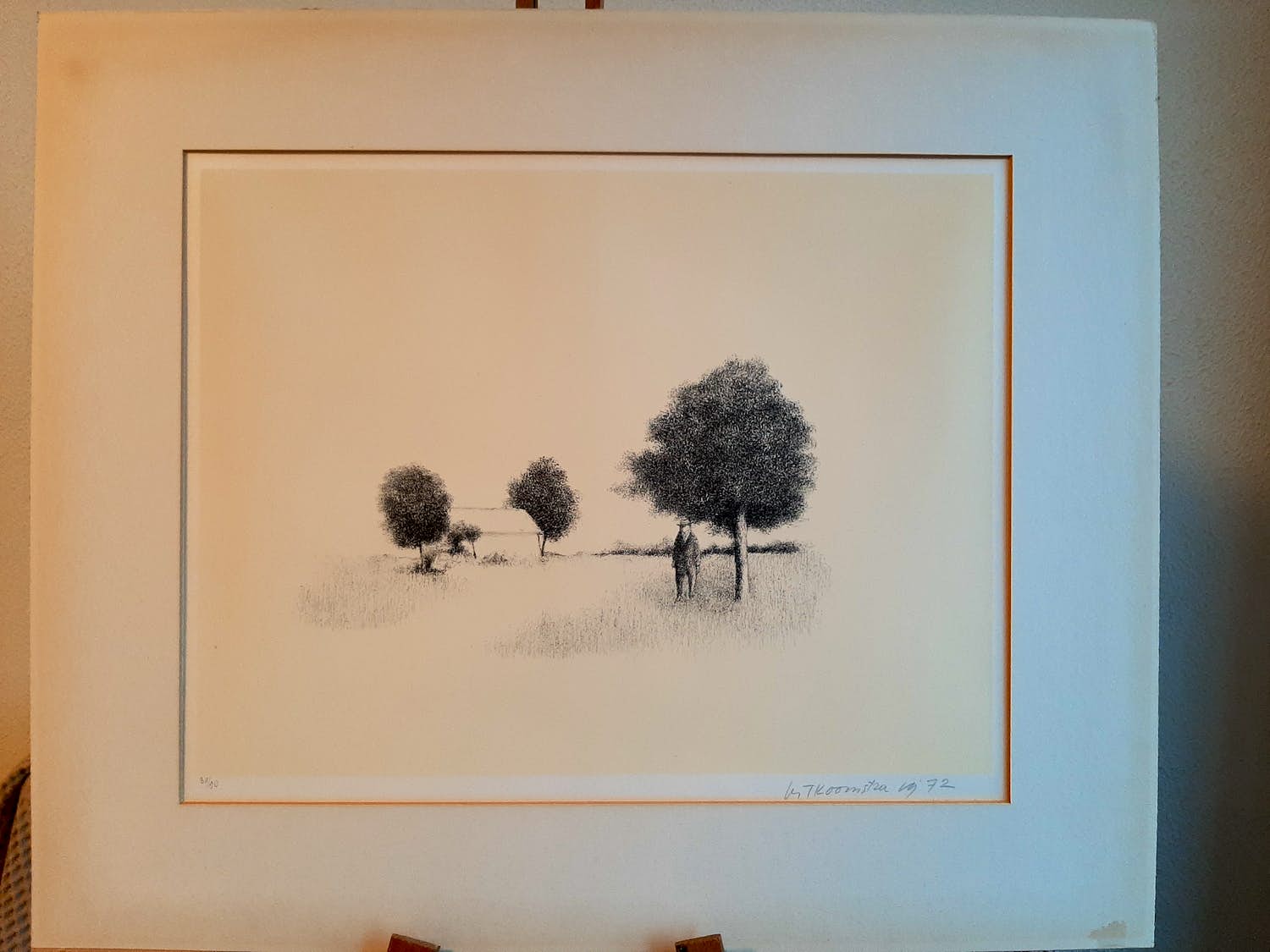 Metten Koornstra - z.t. | man in landschap verkocht voor € 40!