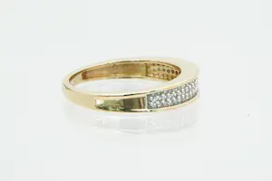 9 - Elegante en massief 14Kt geel gouden ring met 75 achtkantjes 0.35ct diamant kopen? Bied vanaf 290!