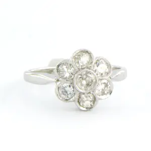 14k wit gouden ring met oud Europees slijpvorm geslepen diamant tot. 0.70ct kopen? Bied vanaf 660!