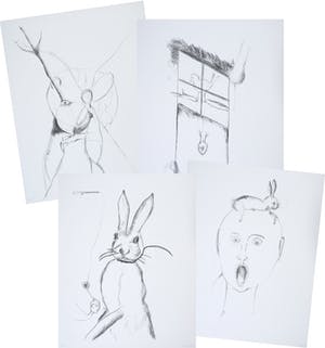 Hans Kuijs - Lot van vier litho's, Het verloren paradijs kopen? Bied vanaf 1!