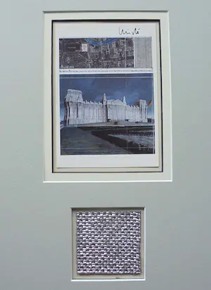 Christo - Collage Reichstag Berlin - 1995 - handgesigneerd -in pptout -ready to frame kopen? Bied vanaf 139!