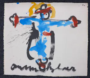 Anton Heyboer - Inkttekening op dik molenpapier, Zonder titel / Crucifix kopen? Bied vanaf 180!